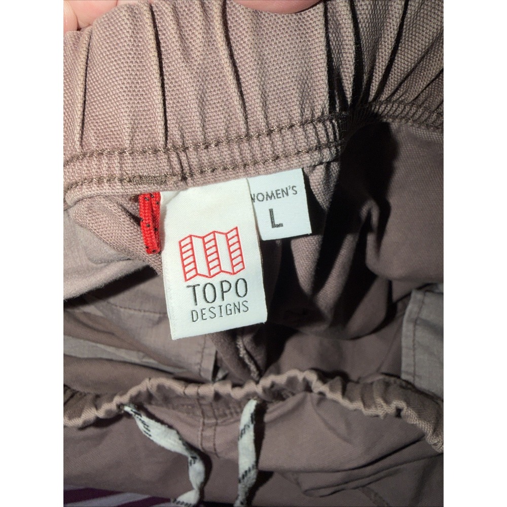 Topo Designs Women's Brown Chino Shorts Size L Drawstring Large Organic Cotton - Picture 5 of 6
